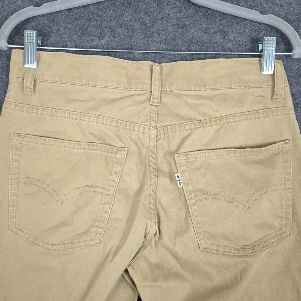 Levis 511 Slim Khaki Tan Chino Pants Boys Size 16 Reg W28 L28 Stretch‎ Cotton
